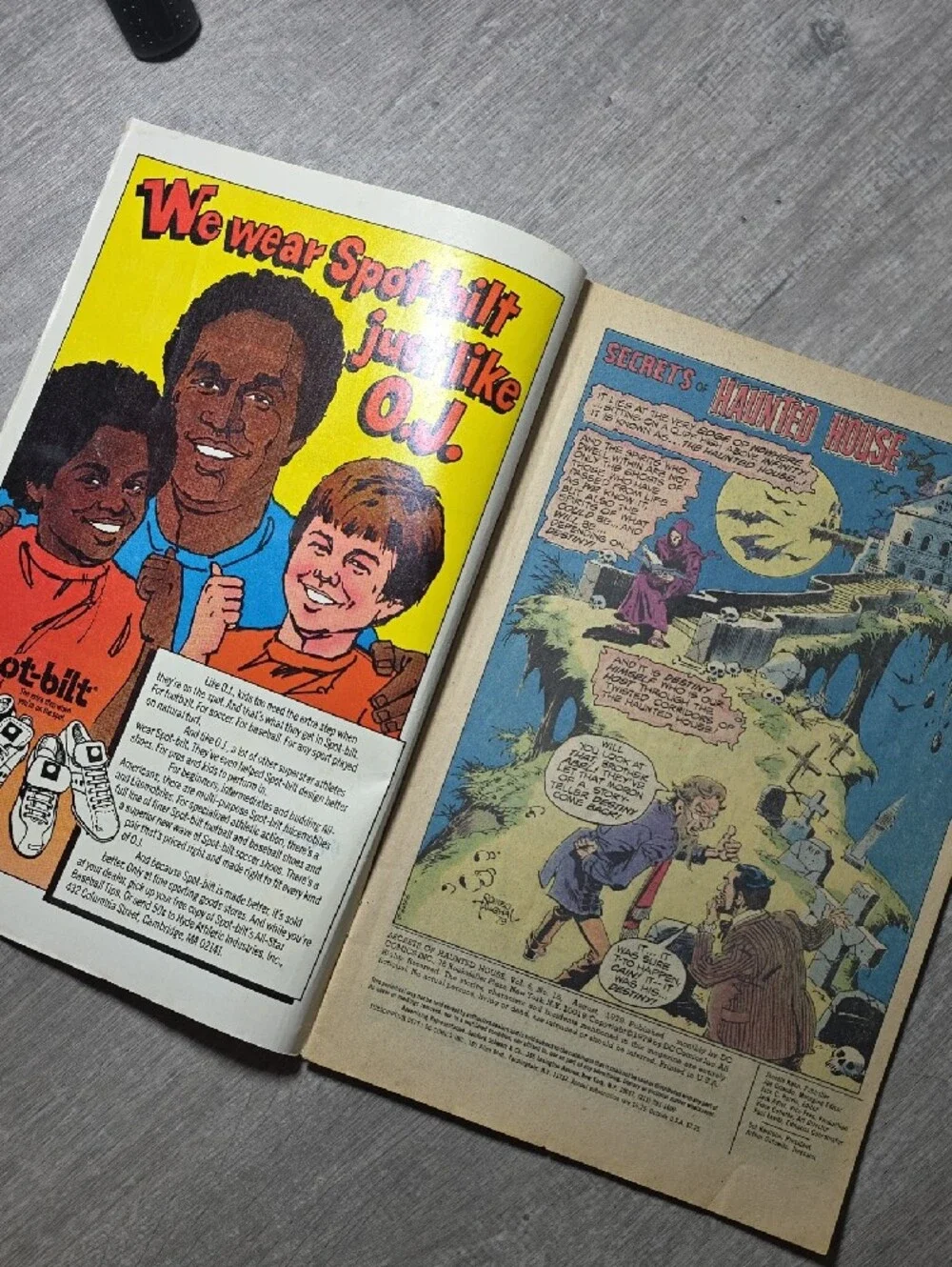 DC Secrets of Haunted House Comic Cover - Yellow, Blue, Red, Brown